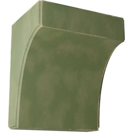 Ekena Millwork 5 1/4"W x 4"D x 6"H Clarksville Wood Vintage Decor Bracket, Restoration Green BKTWD05X04X06CVGR